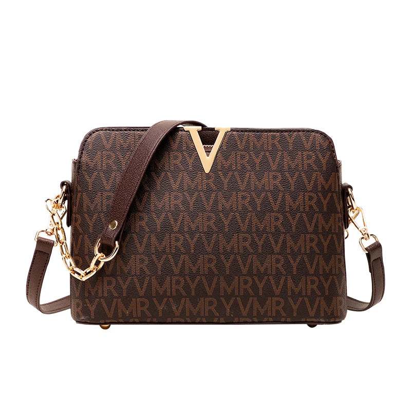 New Luxury Designer Shoulder Bag for Women Pu Leather Crossbody Messenger Female Bags Fashion Chain Sling Ladies Plaid Handbags